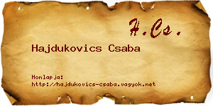 Hajdukovics Csaba névjegykártya