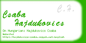 csaba hajdukovics business card